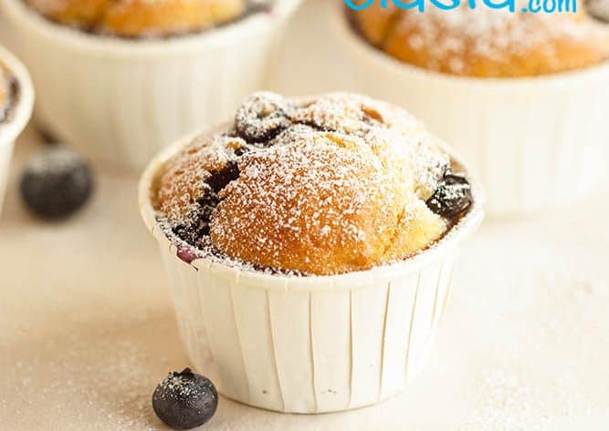 muffinki bananowe z borówkami