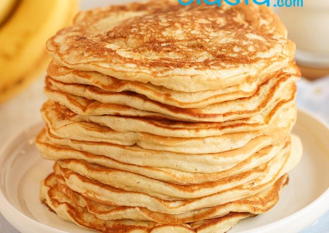 puszyste bananowe pancakes